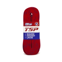 Хоккейные шнурки с пропиткой (244 см) красные TSP