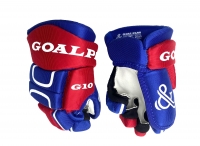 Перчатки хоккейные GOAL&PASS G-10 10'' красно-синие