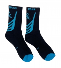 Носки хоккейные короткие GOAL&PASS р.35-38 черно-синие
